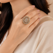 Saira Pearl Regal Flower Silver Ring