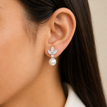 Meera Elegance Leaf Pearl Earrings