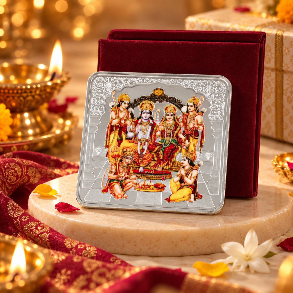 Ram Darbar Divine 50Gm Silver Coin