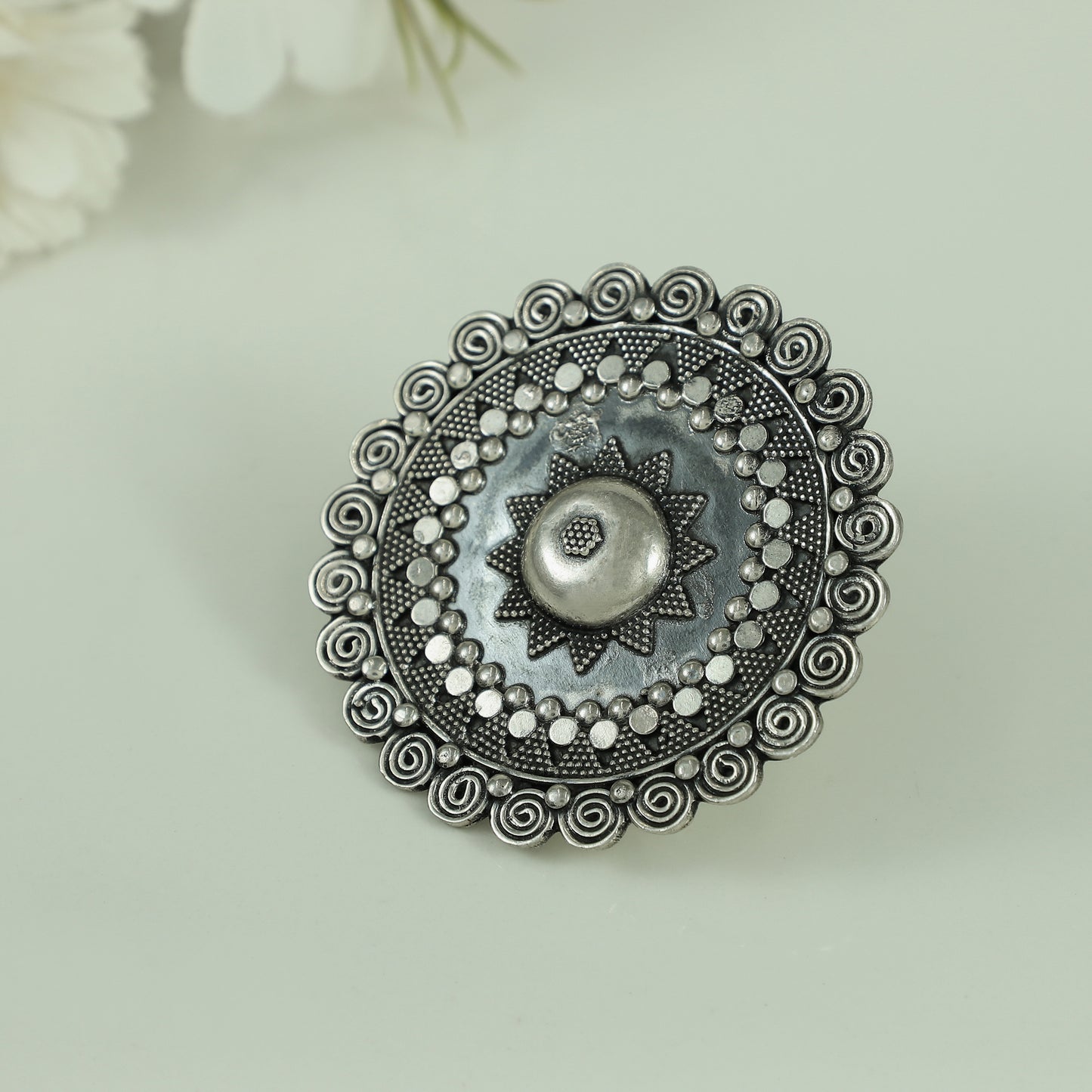 Rewa Tribal Silver Ring