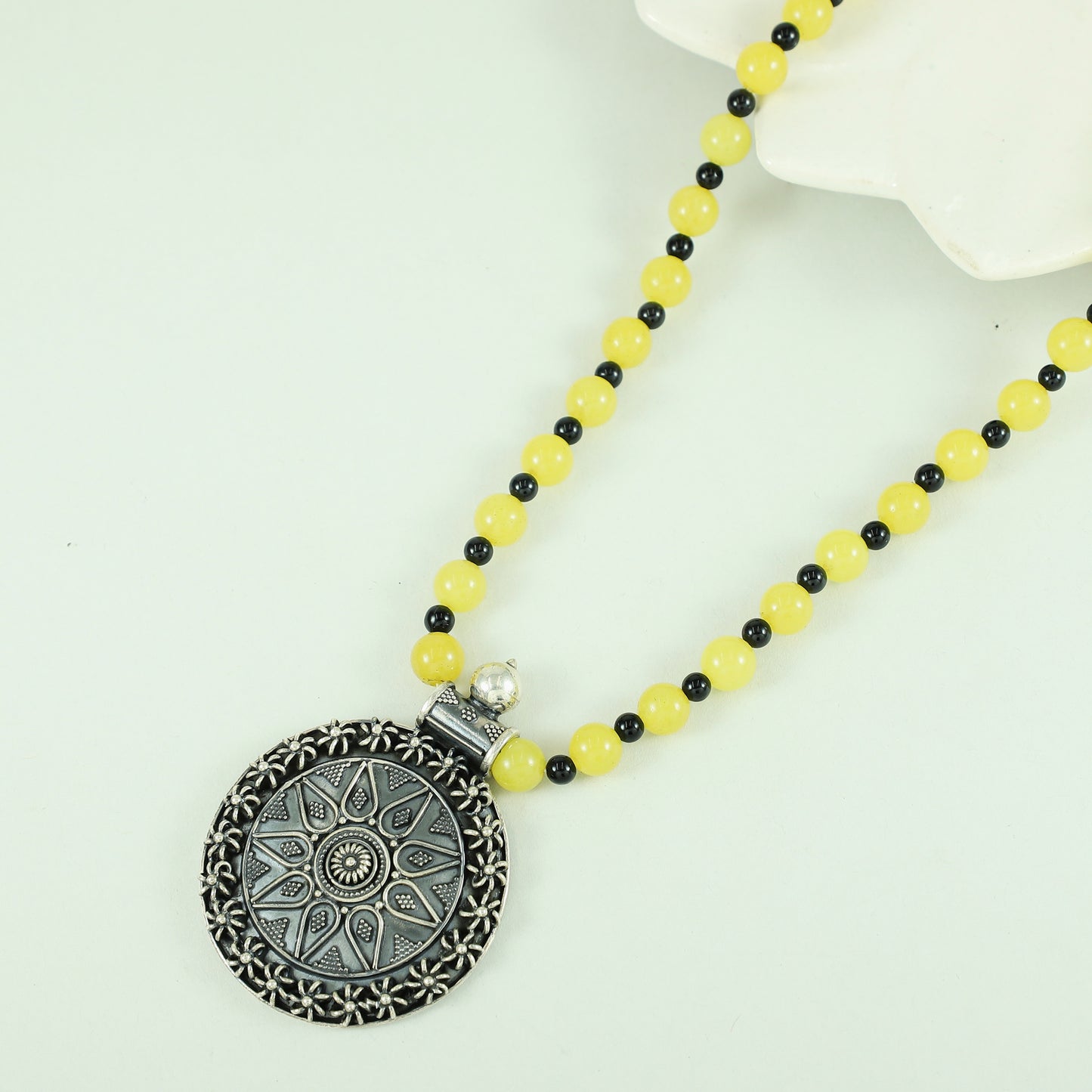 Trisha Tribal Silver Rawa Necklace