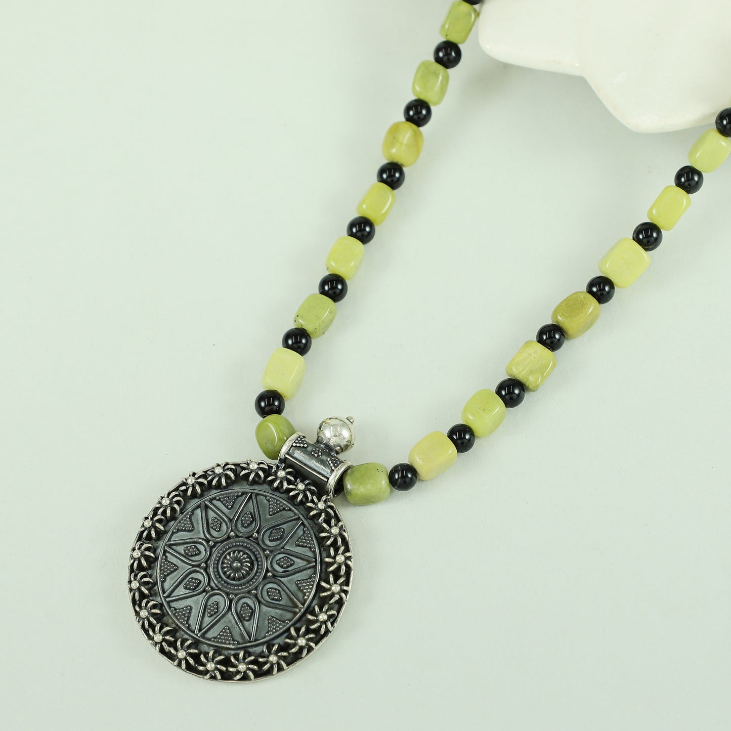 Olga Tribal Silver Rawa Necklace