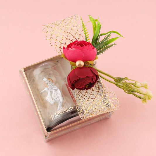 Royal Heritage Hamper  Gleaming Krishna Silver Idol, Chocolates