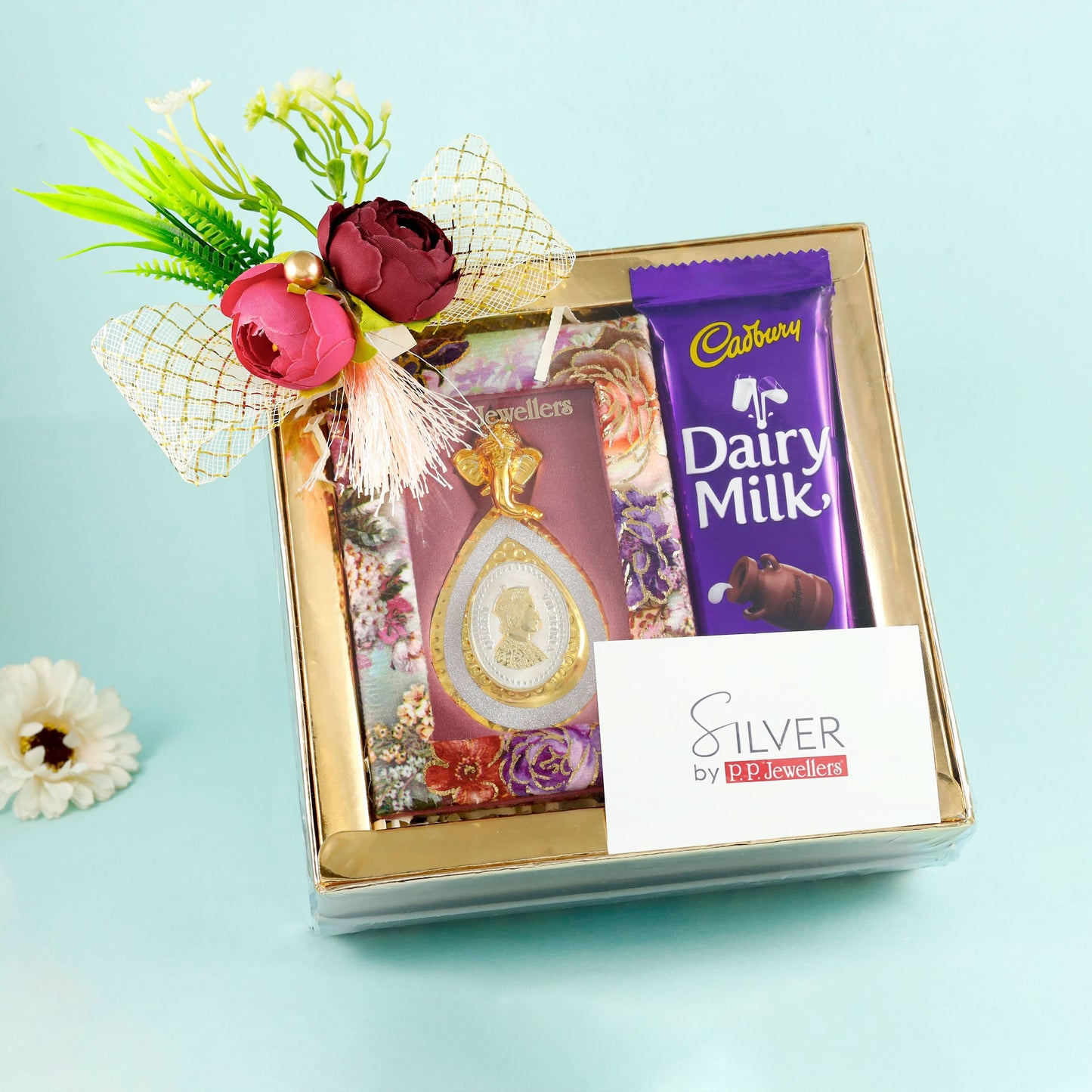 Gleam & Grace Hamper 10gm Silver Coin,  Chocolates