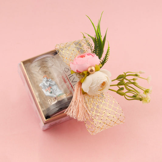Divine Bliss Hamper Radha-Madhav Silver Idol,  Chocolates