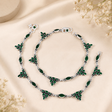 Azalea Silver Anklets