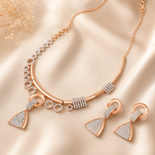 Avni Gleaming Circle Charm Silver Necklace Set
