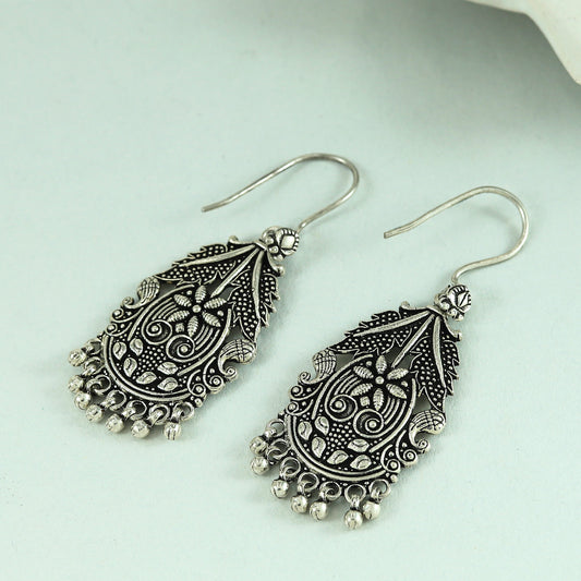 Maira Tribal Silver Earrings