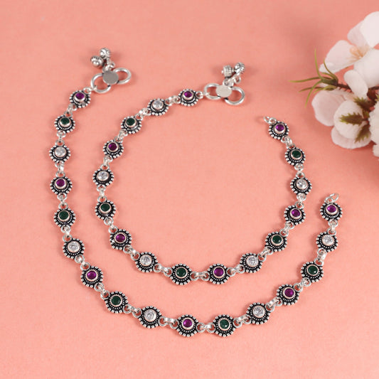 Kavya Silver Anklets