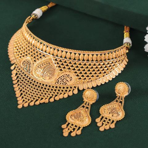 Pragya Ethnic Queen Gold Choker Set