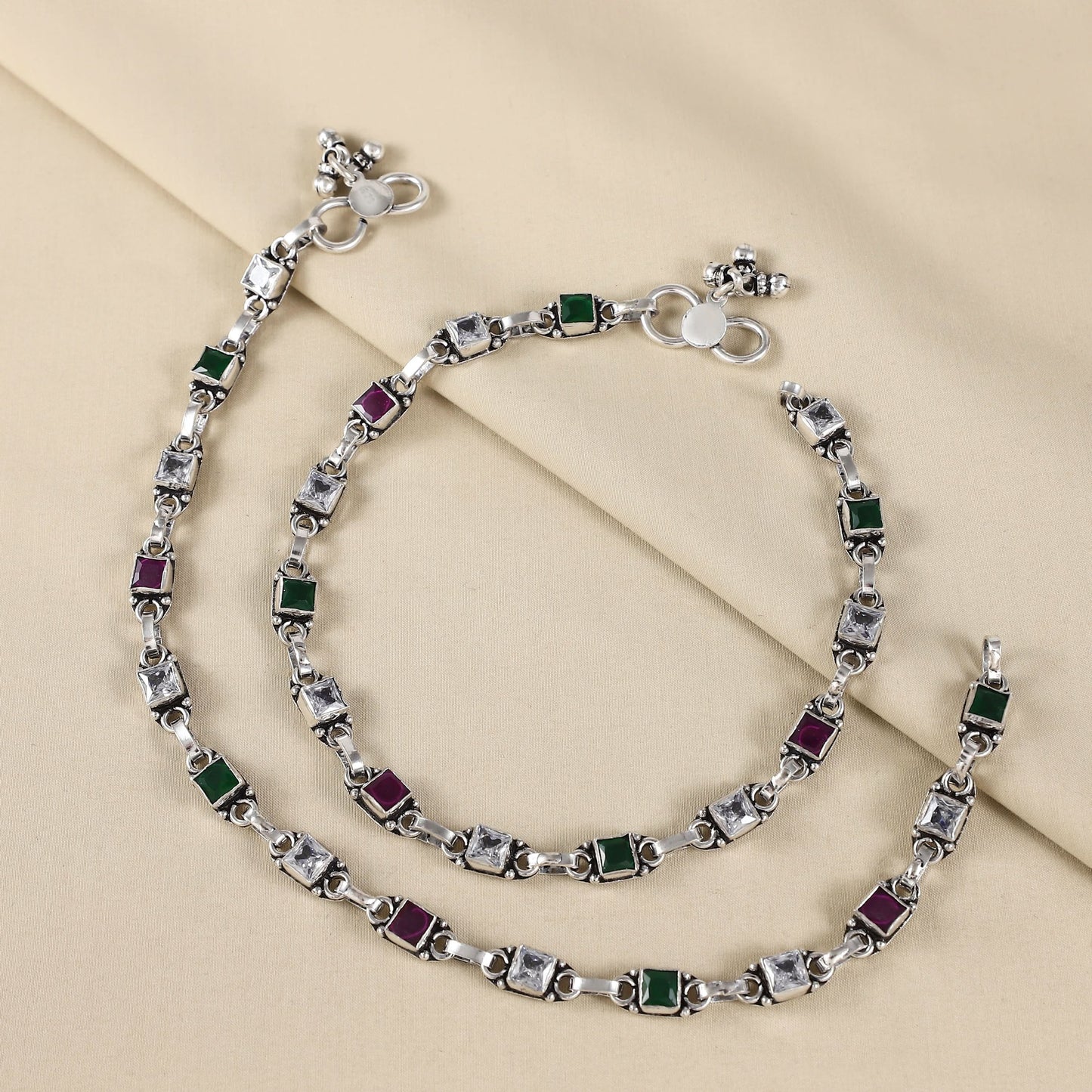 Joya Silver Anklets