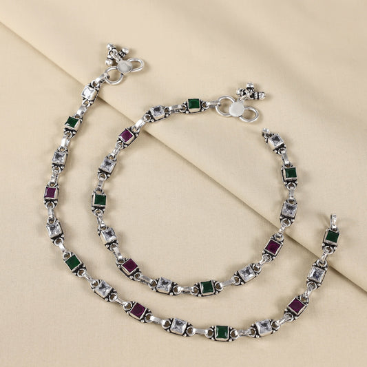 Joya Silver Anklets