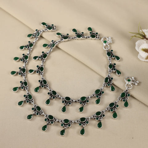 Hema Silver Anklets