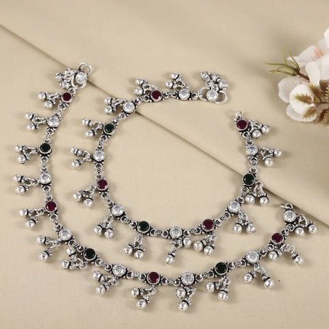Inaya Silver Anklets
