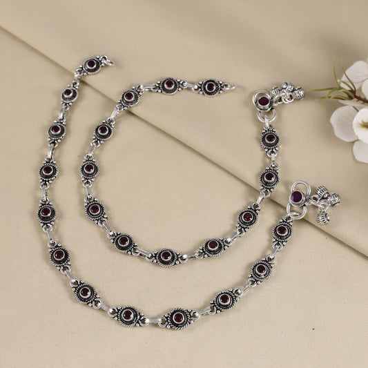 Vaishali Silver Anklets