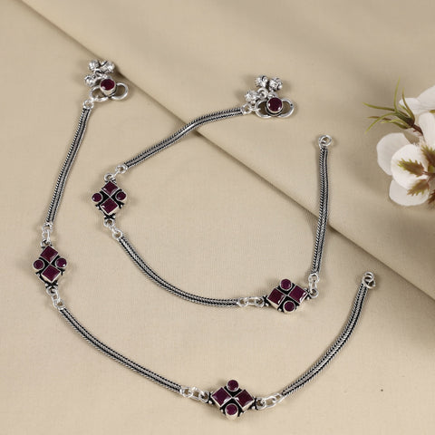 Aachal Silver Anklets