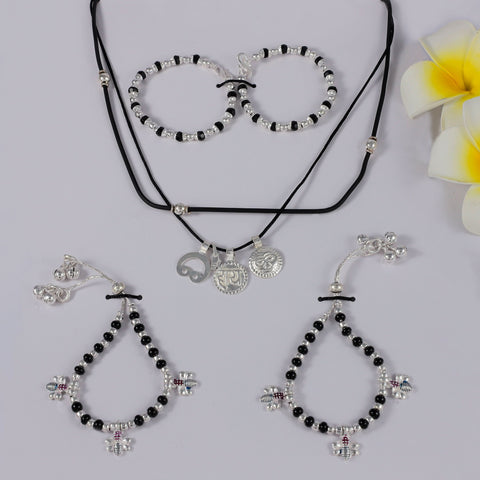 Tiny Beads Silver Baby Nazariya Gift Set