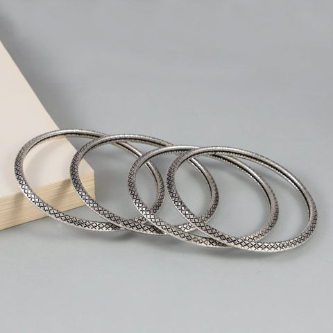Reema Antique Finish Silver Bangles