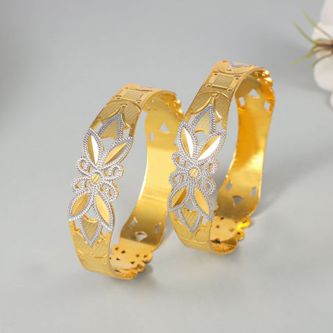 Siya Royal Floral Cutwork Silver Bangles