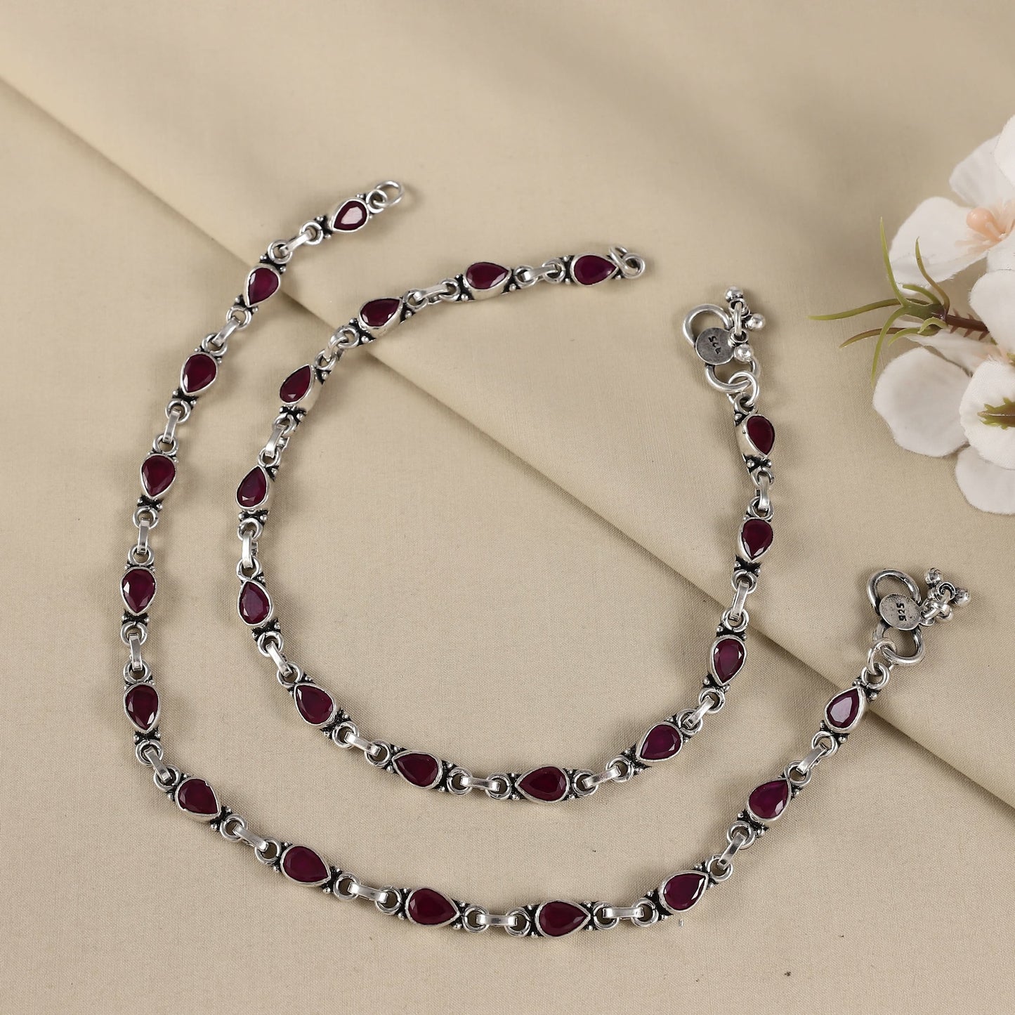 Padmavati Silver Anklets