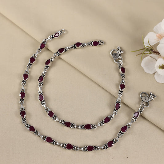 Padmavati Silver Anklets
