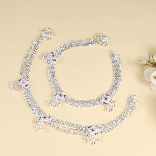 Amulya Silver Anklets