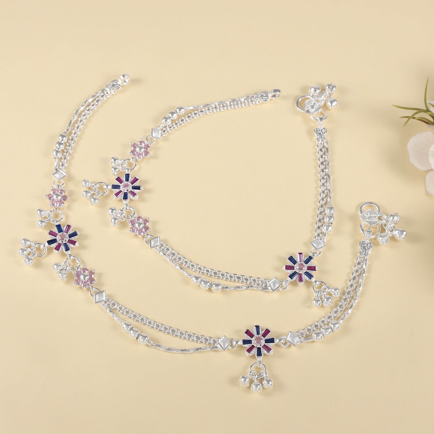 Khushi Silver Anklets