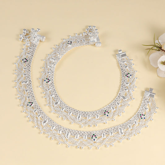 Divya Silver Anklets