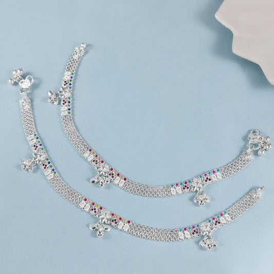 Aanya Silver Anklets