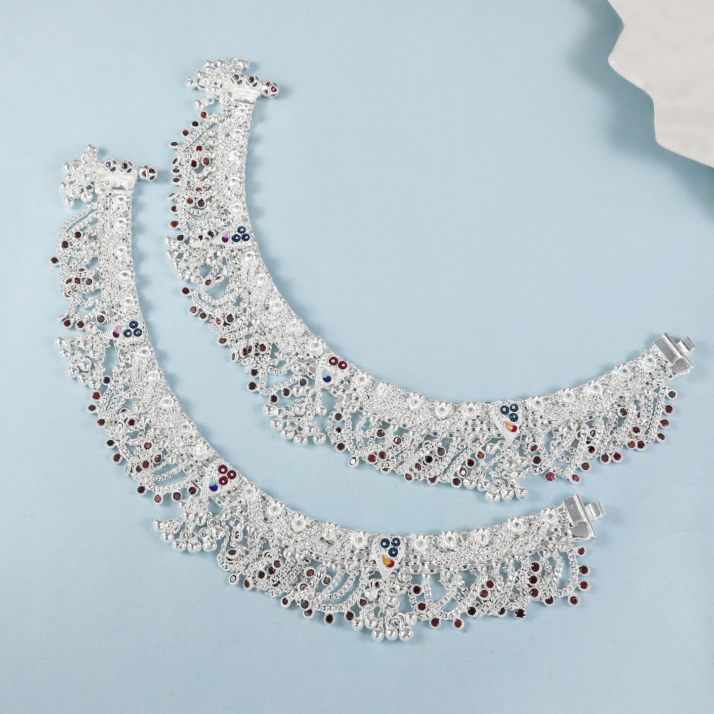 Neha Silver Anklets