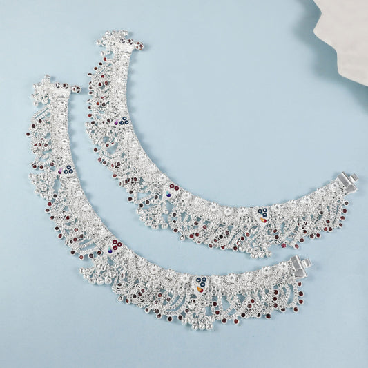 Neha Silver Anklets