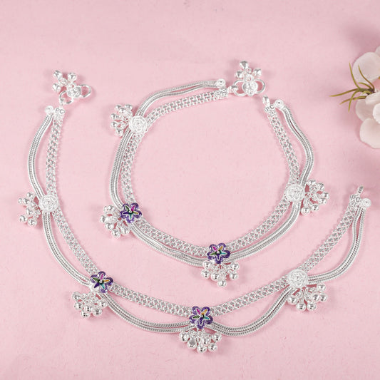 Rupali Silver Anklets