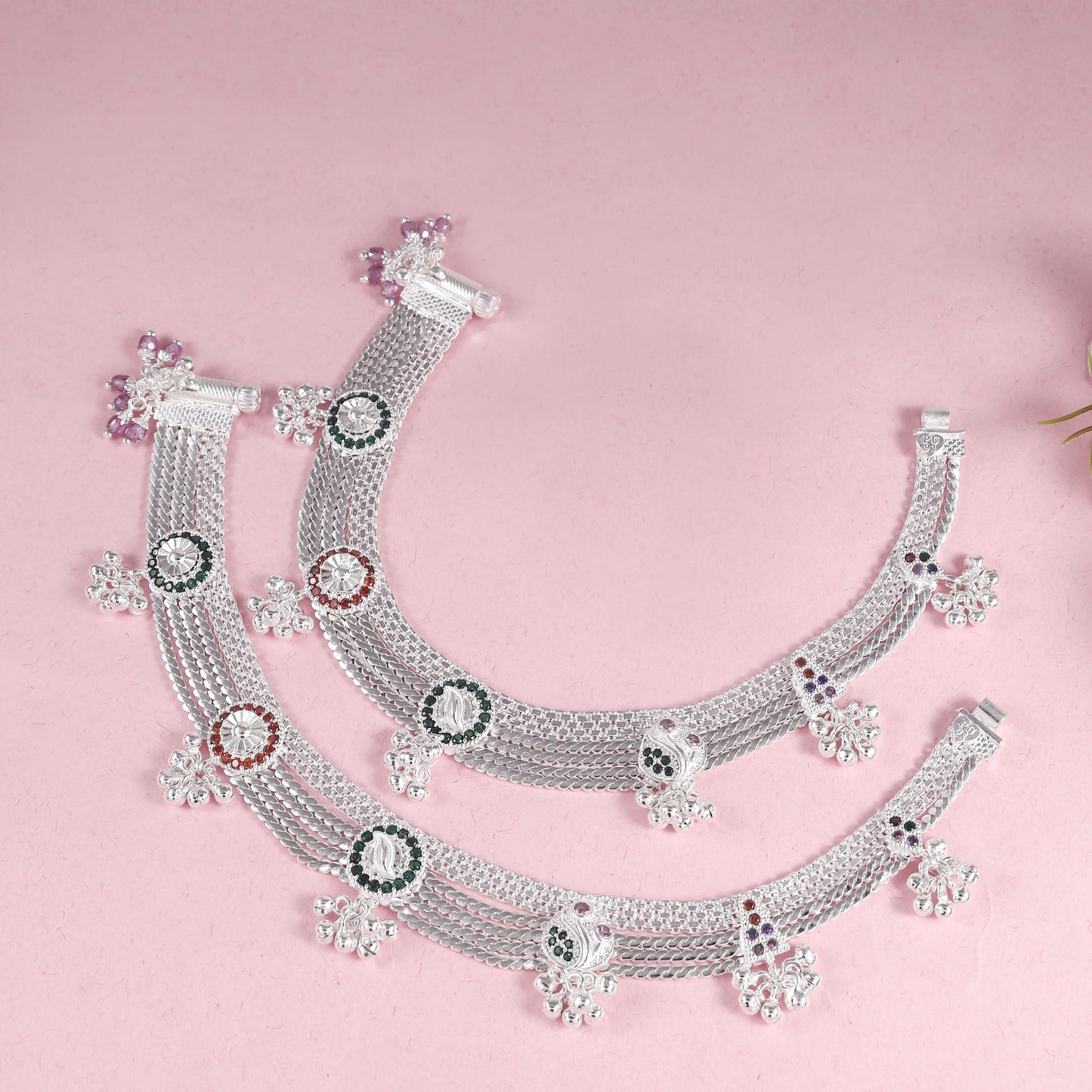 Zainab Silver Anklets