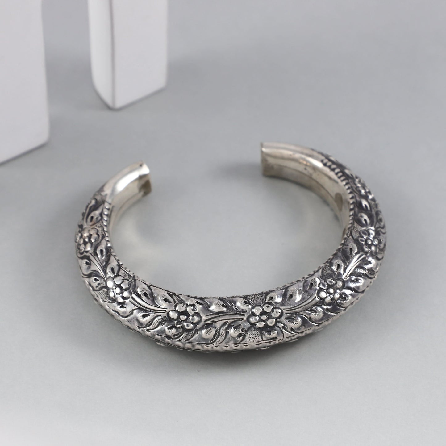 Lavina Eclectic Silver Cuff Bracelet