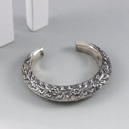Lavina Eclectic Silver Cuff Bracelet