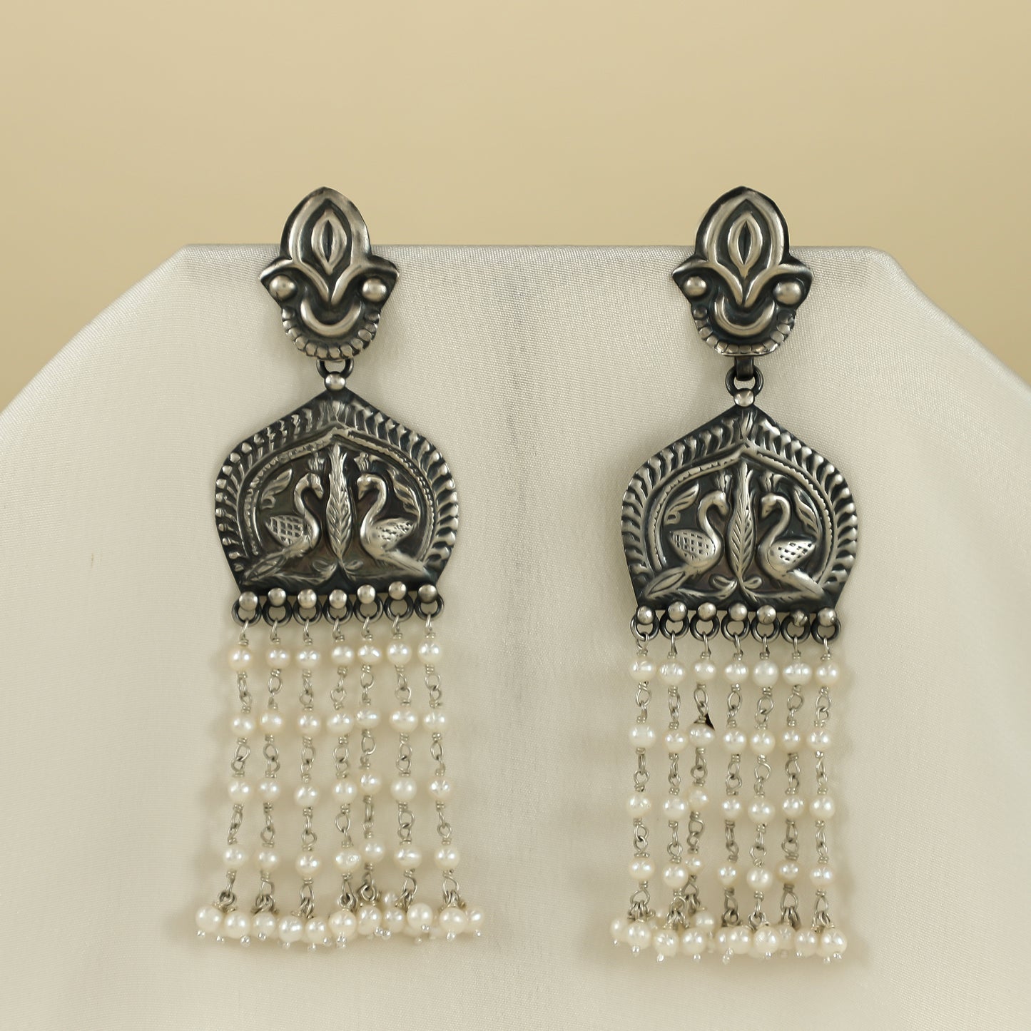 Prafula Dangler Silver Earrings