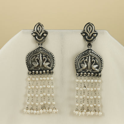 Prafula Dangler Silver Earrings