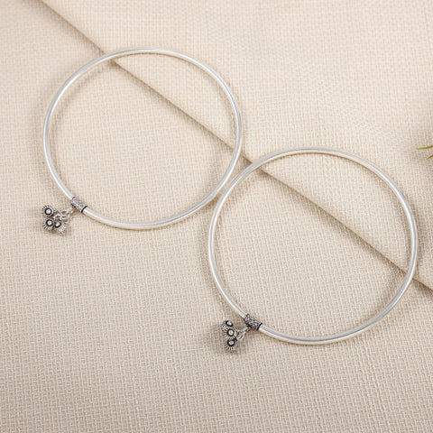 Anisha Silver Kada Anklets
