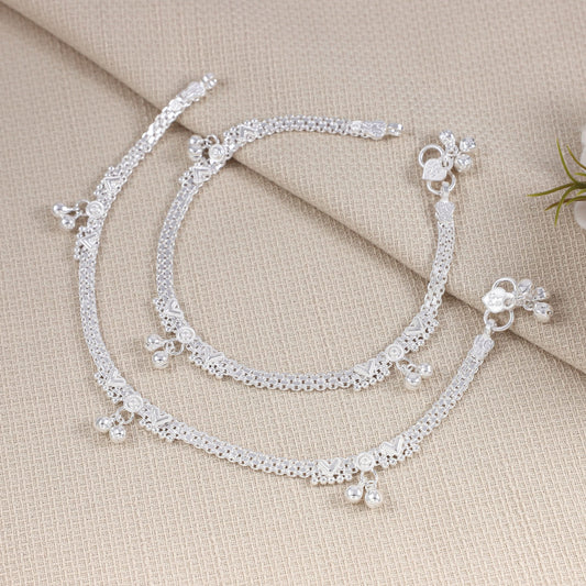 Elisha Silver Anklets