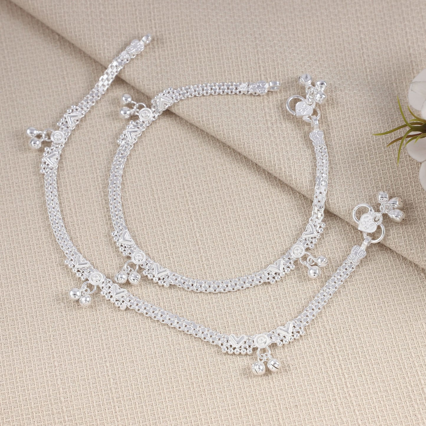 Bhakti Silver Anklets