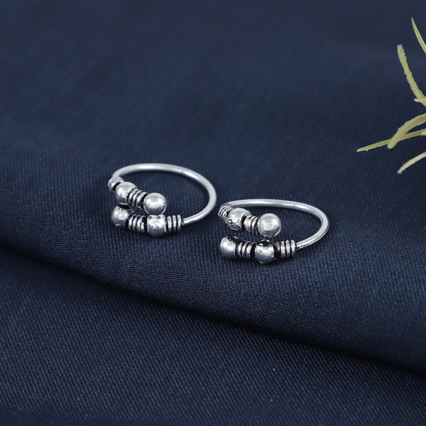Kritika Heritage Bead Silver Toe Rings
