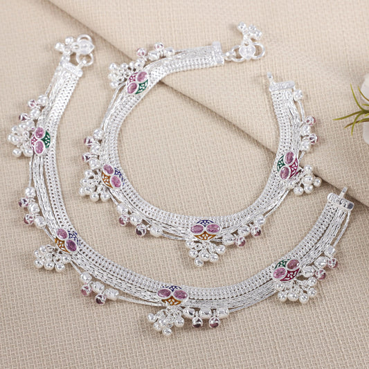 Babita Silver Anklets