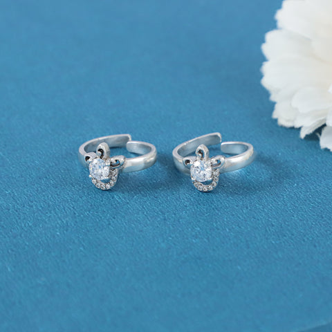 Yogita Princess Shine Silver Toe Rings