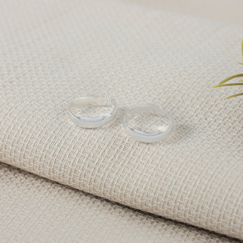 Deepika Classic Plain Toe Silver Rings