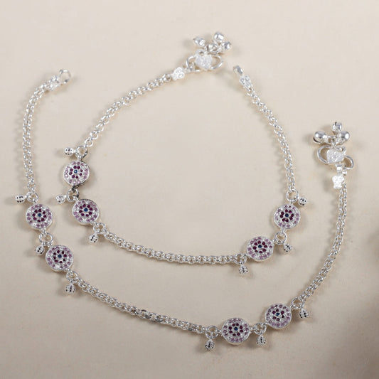 Sindhu Silver Anklets