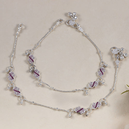 Jiya Silver Anklets