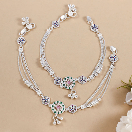 Gyani Silver Anklets