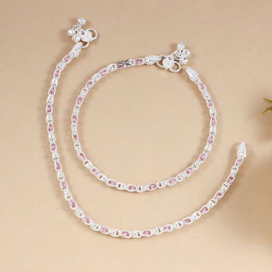 Navika Silver Anklets