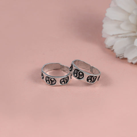 Anaya Cosmic Balance Silver Toe Rings