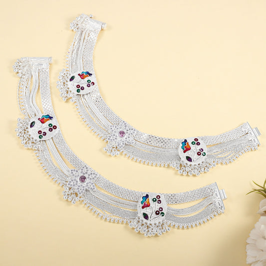 Zainab Silver Anklets